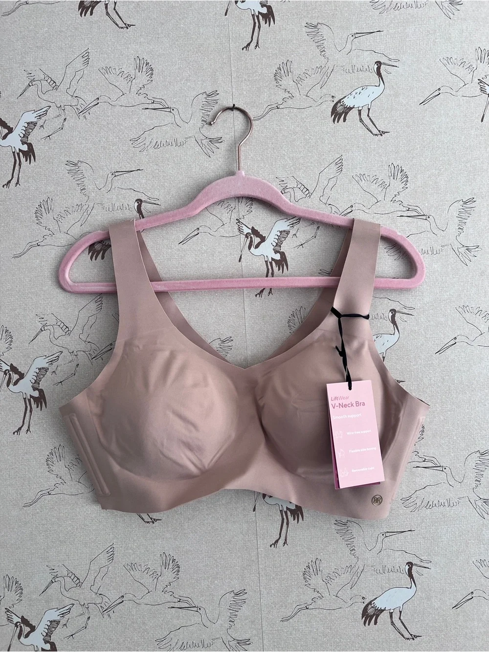 NWT honeylove V neck bra in sand size 1x